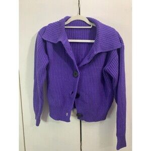 Beautiful Purple cardigan in S Women's Button Down Collared Cardigan